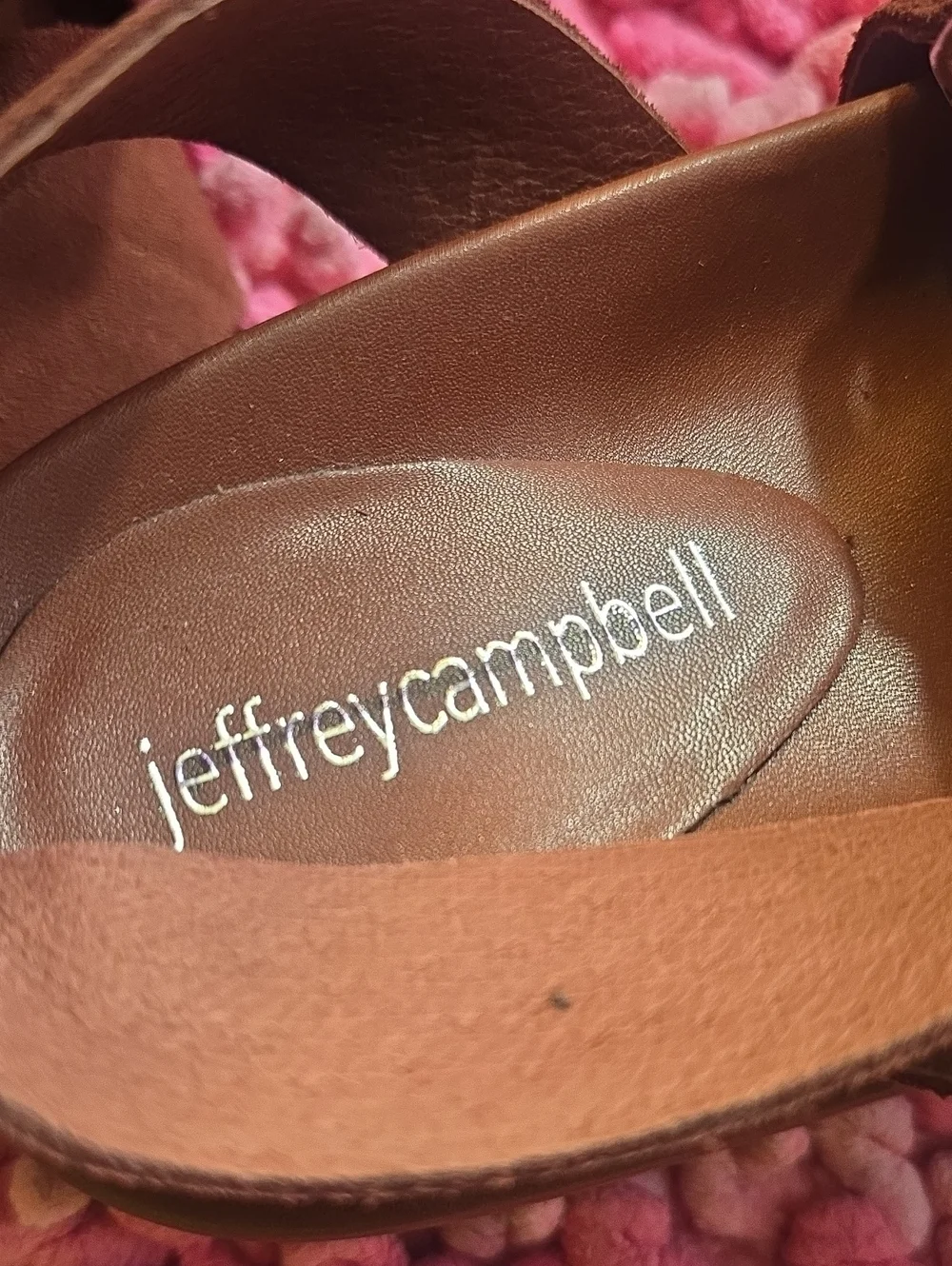 Jeffery Campbell Women's Rust Platform Strappy Sandals